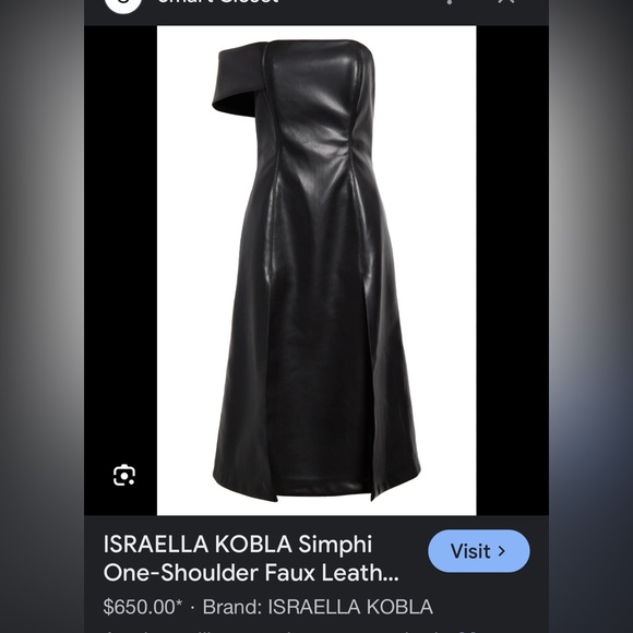 ISRAELLA KOBLA Simphi One-Shoulder Faux Leather Dress - Picture 4 of 7
